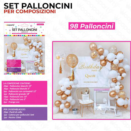 SET PALLONCINI PER COMP.98PCS ASS.