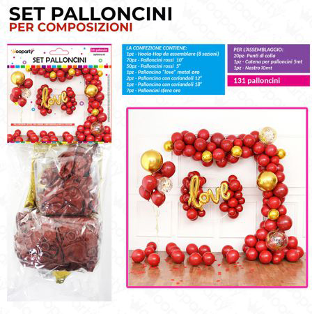 SET PALLONCINI LOVE 131PCS ASS.