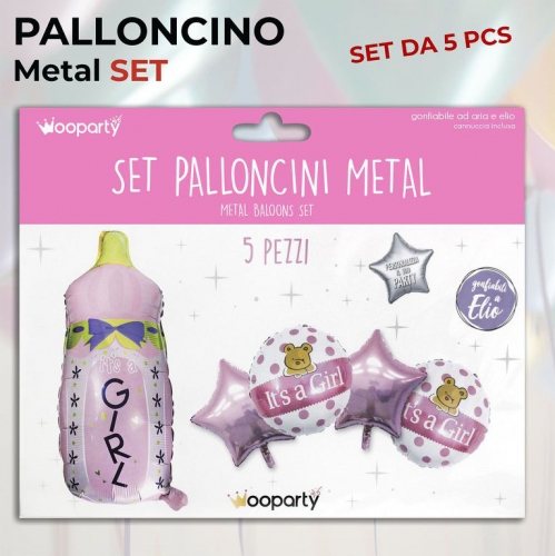 SET PALLONCINI METAL 5PCS #2