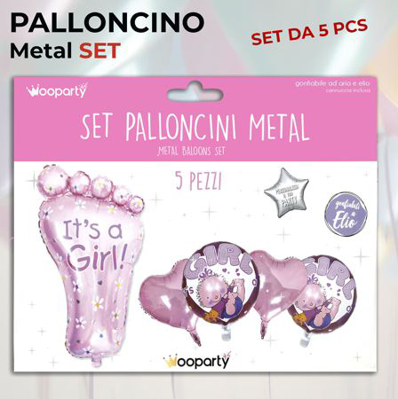SET PALLONCINI METAL 5PCS #1