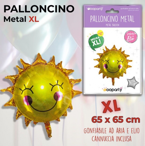 PALLONCINO MYLAR METAL SOLE 65*65CM
