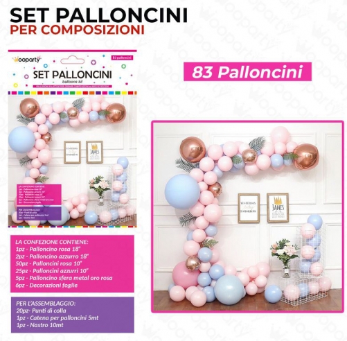 SET PALLONCINI PER COMP.83PCS ASS.