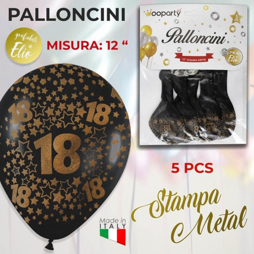 PALLONCINI METAL MISURA 12 5PCS