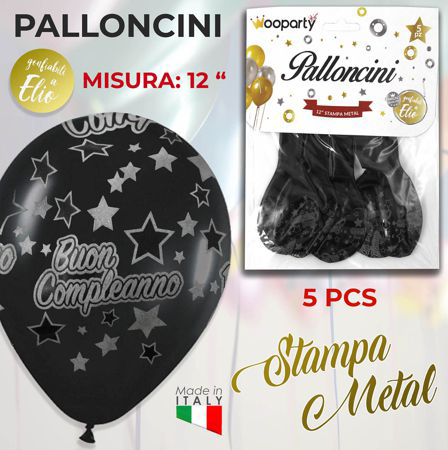 PALLONCINI B.COMPL. METAL MISURA 12 5PCS