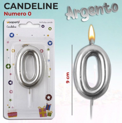 CANDELINE COL.ARGENTO 9CM