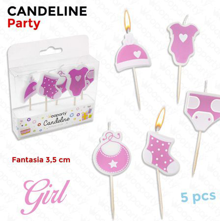 CANDELINE PARTY BABY 5PCS