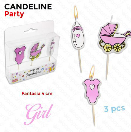 CANDELINE PARTY BABY 3PCS