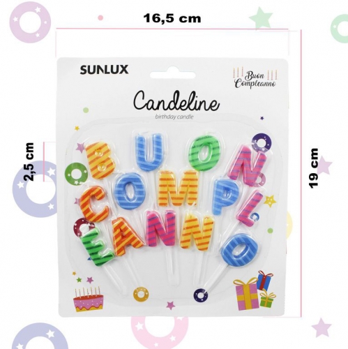 CANDELINE BUON COMPLEANNO 2.5CM