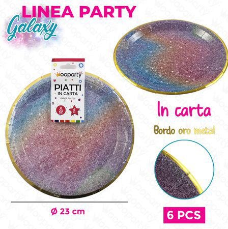 L.PARTY GALAXY PIATTI CARTA 6PCS