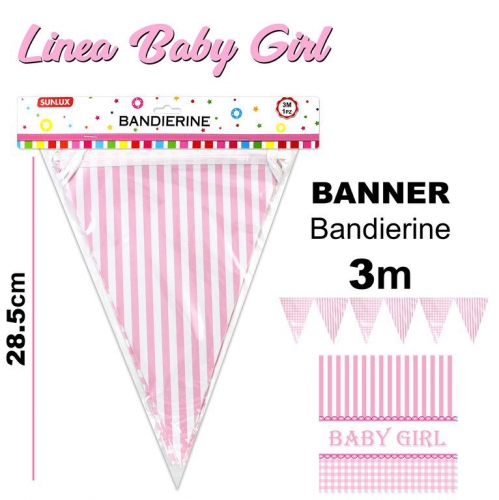 L.BABY GIRL BANDIERE 3MT