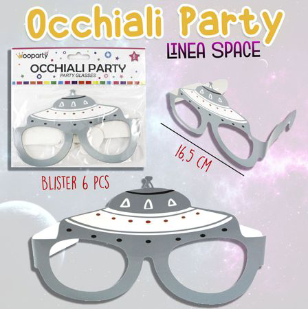 L.SPACE OCCHIALI PARTY 16.5CM 6PCS