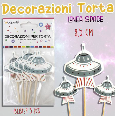 L.SPACE DEC.PER TORTA 8.5CM 5PCS