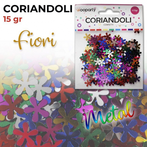 CORIANDOLI FIORI COL. METAL ASS. 15GR