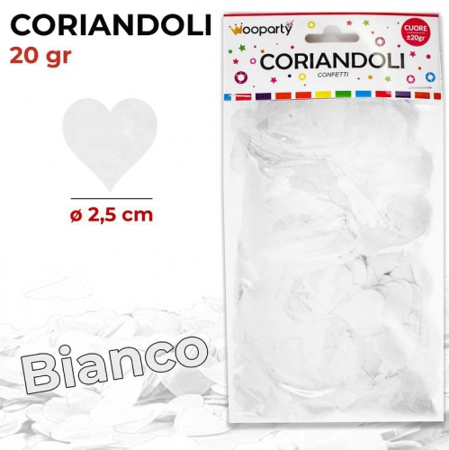 CORIANDOLI CUORI D.2.5CM 20GR VARI COLORI