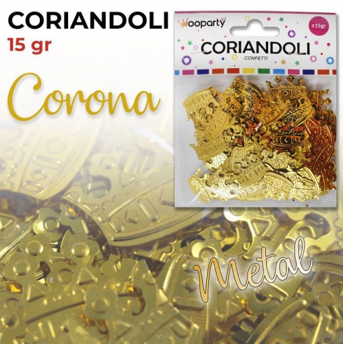 CORIANDOLI CORONA ORO METAL 15GR