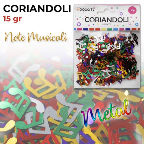 CORIANDOLI NOTE MUSICALI COL. METAL ASS. 15GR