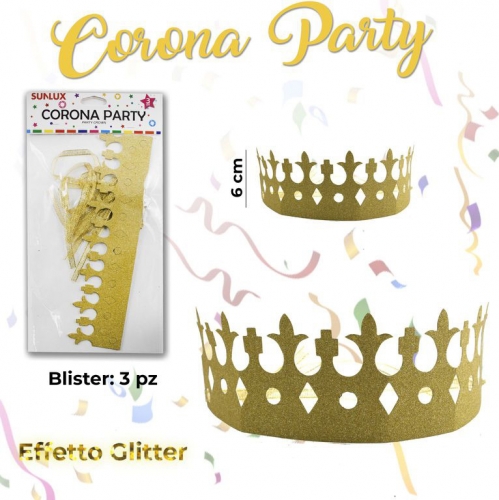 CORONA PARTY GLITTER 3PC 6CM