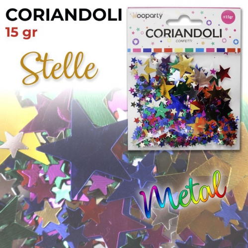 CORIANDOLI STELLE COL. METAL ASS. 15GR