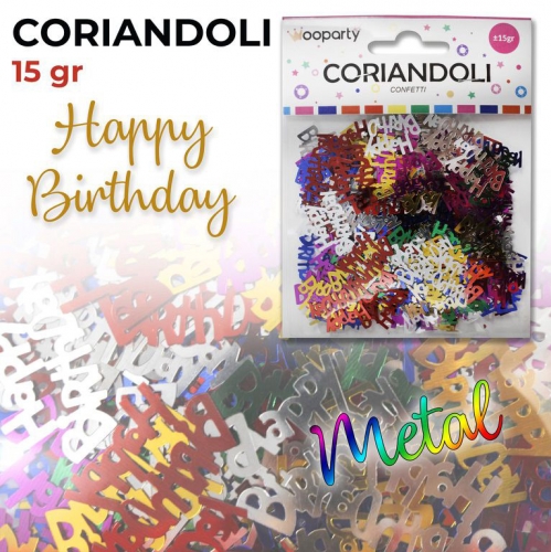 CORIANDOLI HAPPY B.COL. METAL ASS.15GR