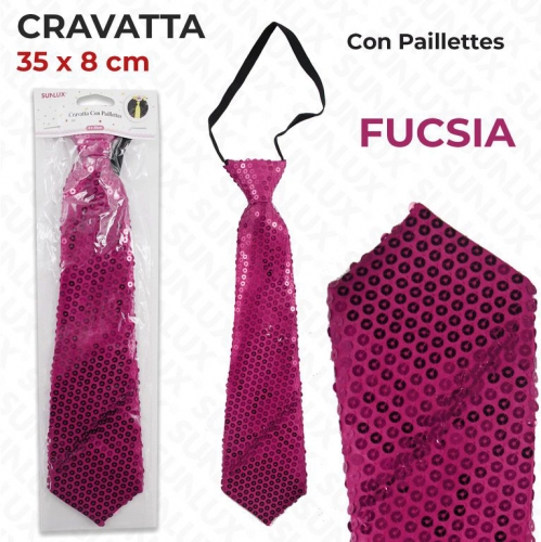 CRAVATTA CON PAILLETTES 35*8CM