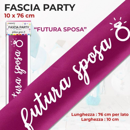 FASCIA PARTY FUTURA SPOSO/A 10*76CM