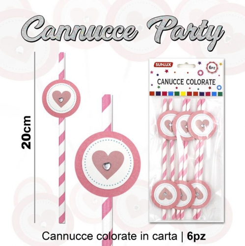 CANNUCCE PARTY CUORE COL. 20CM