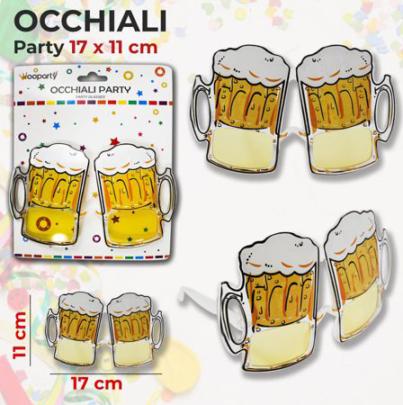 OCCHIALI PARTY BIRRA 17*11CM