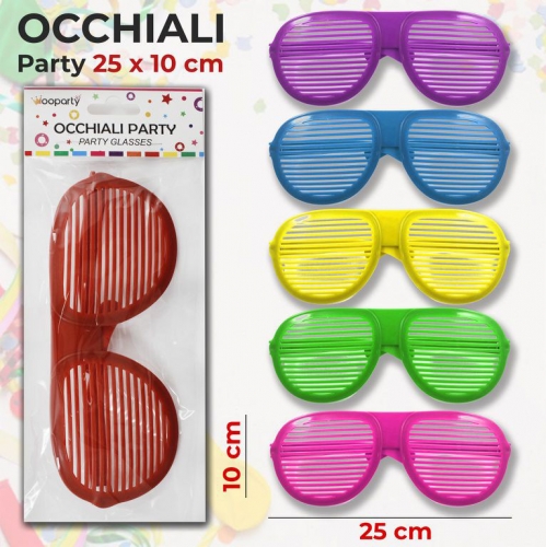 OCCHIALI PARTY COLORI ASS.10*25CM