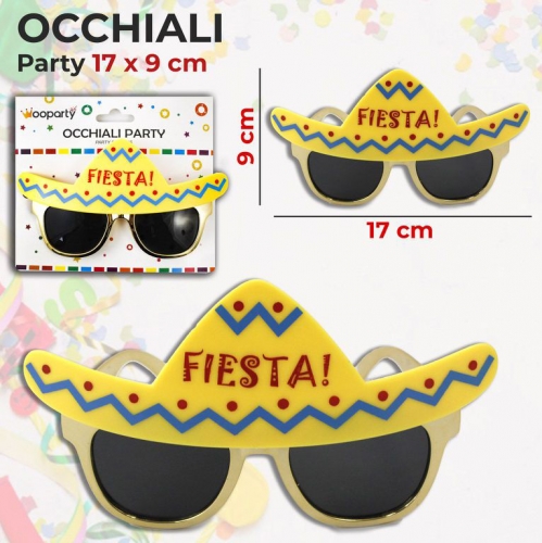 OCCHIALI PARTY CAPPELLO FIESTA 17*9CM