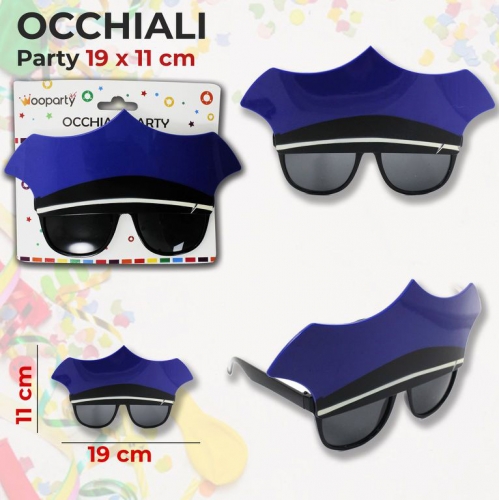 OCCHIALI PARTY POLIZIA 19*11CM