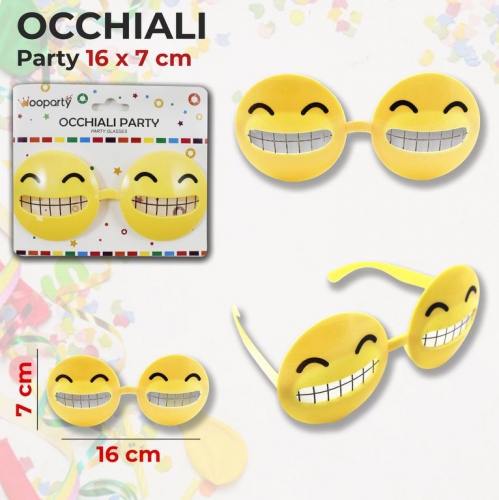 OCCHIALI PARTY EMOTICON 16*7CM