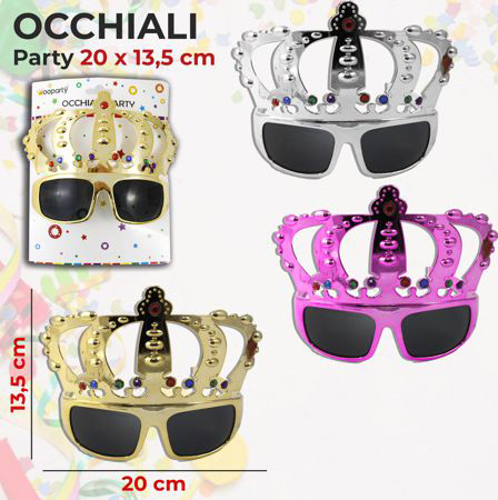 OCCHIALI PARTY CORONA COL.ASS. 20*13.5CM