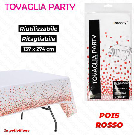 TOVAGLIA PARTY POIS 137*274CM VARI COLORI