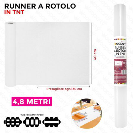 RUNNER A ROTOLO IN TNT 4.8MT*40CM VARI COLORI