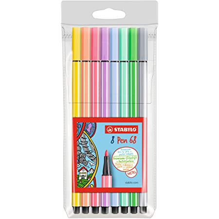 STABILO PEN 68 ASTUCCIO 8 COLORI PASTEL