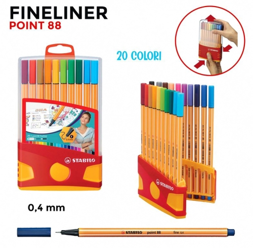 STABILO POINT 88 FINELINER 20PCS