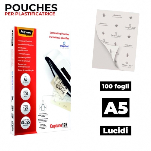 POUCHES PLASTIFICATRICE A5 SPESS.125MY 100FF