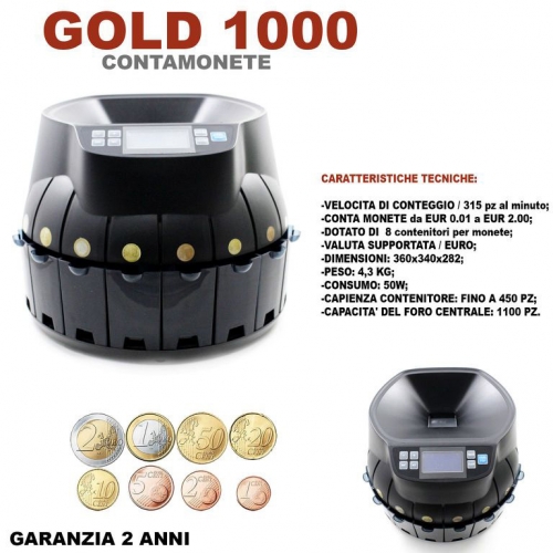 CONTA MONETE AUTOMATICO GOLD1000