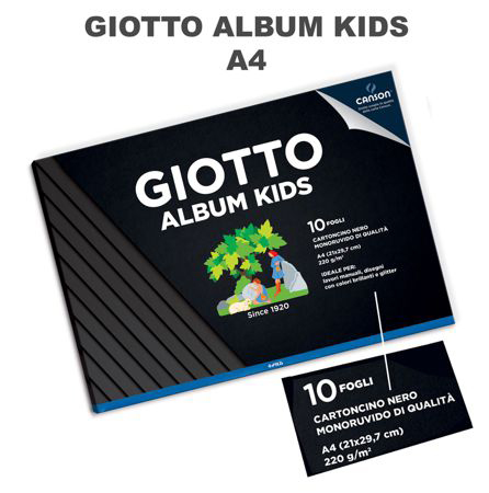 GIOTTO ALBUM NERO KIDS A4 10FF 220G