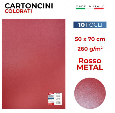 CARTONCINI COL.METAL F.TO 50*70CM 260GR 3COLORI