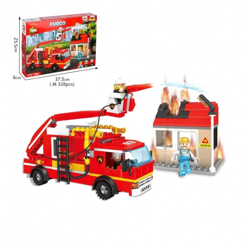 BLOCCHI DI PUZZLE PICCOLE PARTICELLE 328 PEZZI SERIE CITY FIRE