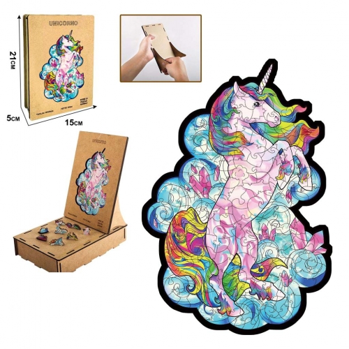 PUZZLE IN LEGNO FORMATO A4 UNICORNO