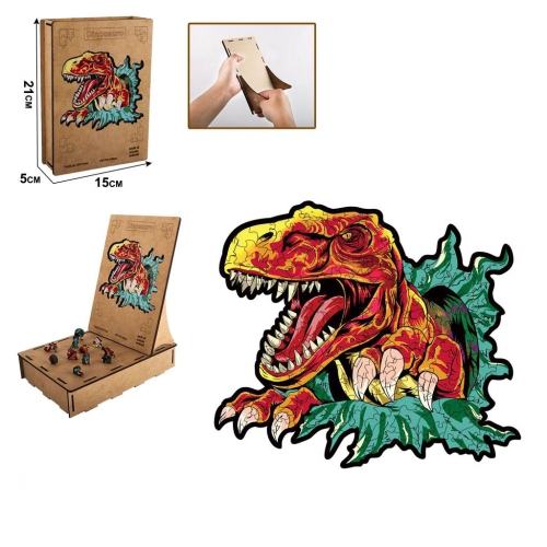 MODELLO DI DINOSAURO PUZZLE IN LEGNO A4 150PZ