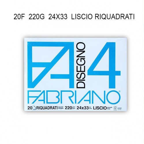 FABRIANO F4 24*33 LIS. RIQUADRATI