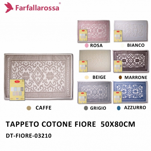 TAPPETO COTONE FIORE 50X80CM