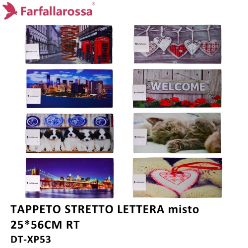 TAPPETO STRETTO LETTERA 25X55CM VARI TIPI