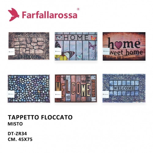 TAPPETO FLOCCATO 40X75 VARI COLORI