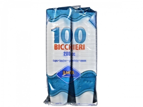 IMB BICCHIERI 200CC 100PZ BIANCHI