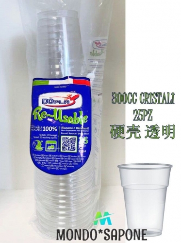 DOPLA BICCHIERI CRISTALL 300CC 25PZ