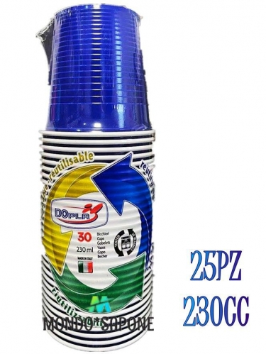 DOPLA BICCHIERI RIUTIL 230CC 30PZ BLU